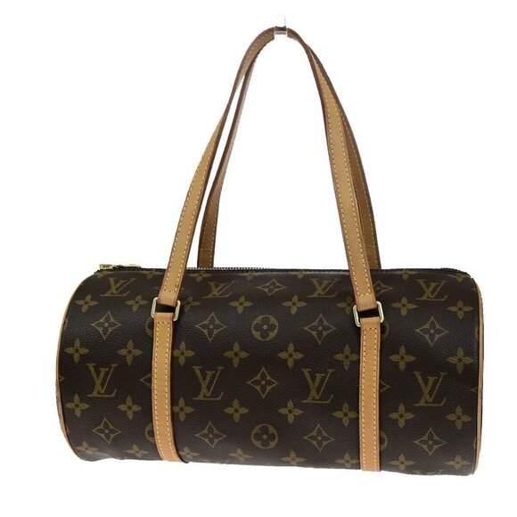 LOUIS VUITTON Logo PAPILLON 30 Hand Bag Monogram Leather Brown - Picture 1 of 15